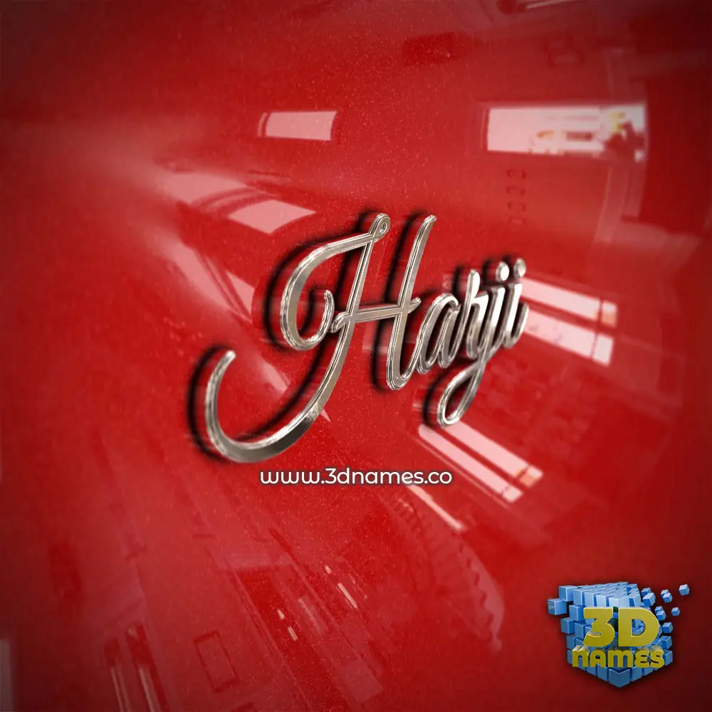 harji in Car Paint style - 3D name wallpaper