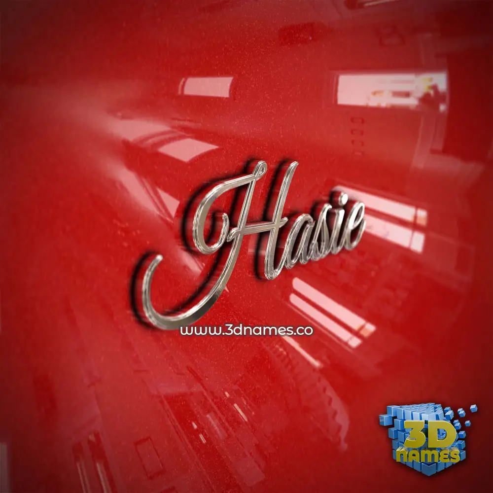 hasie in Car Paint style - 3D name wallpaper