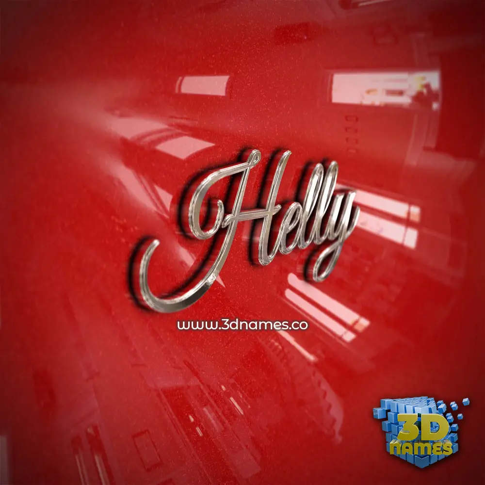 helly in Car Paint style - 3D name wallpaper
