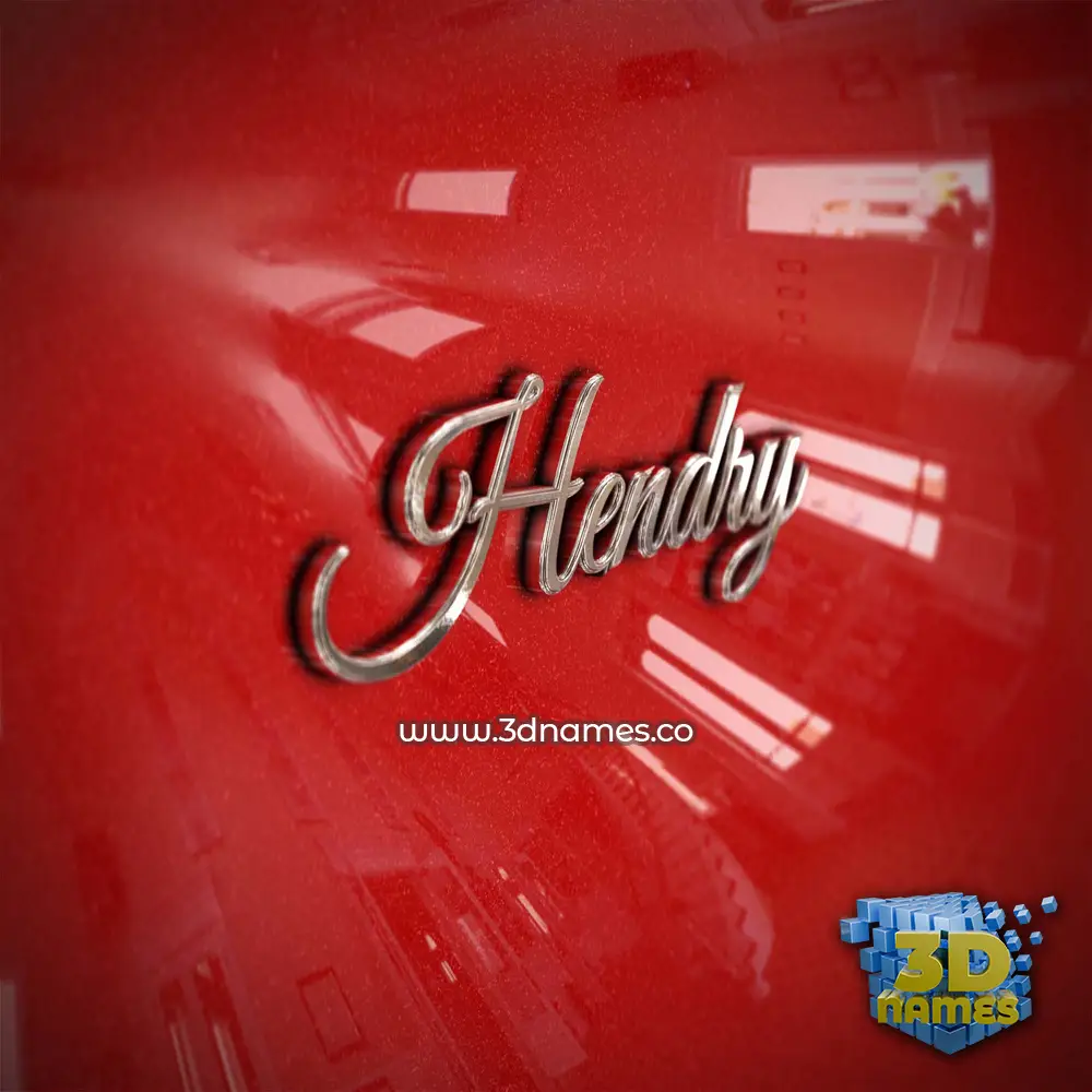 hendry in Car Paint style - 3D name wallpaper