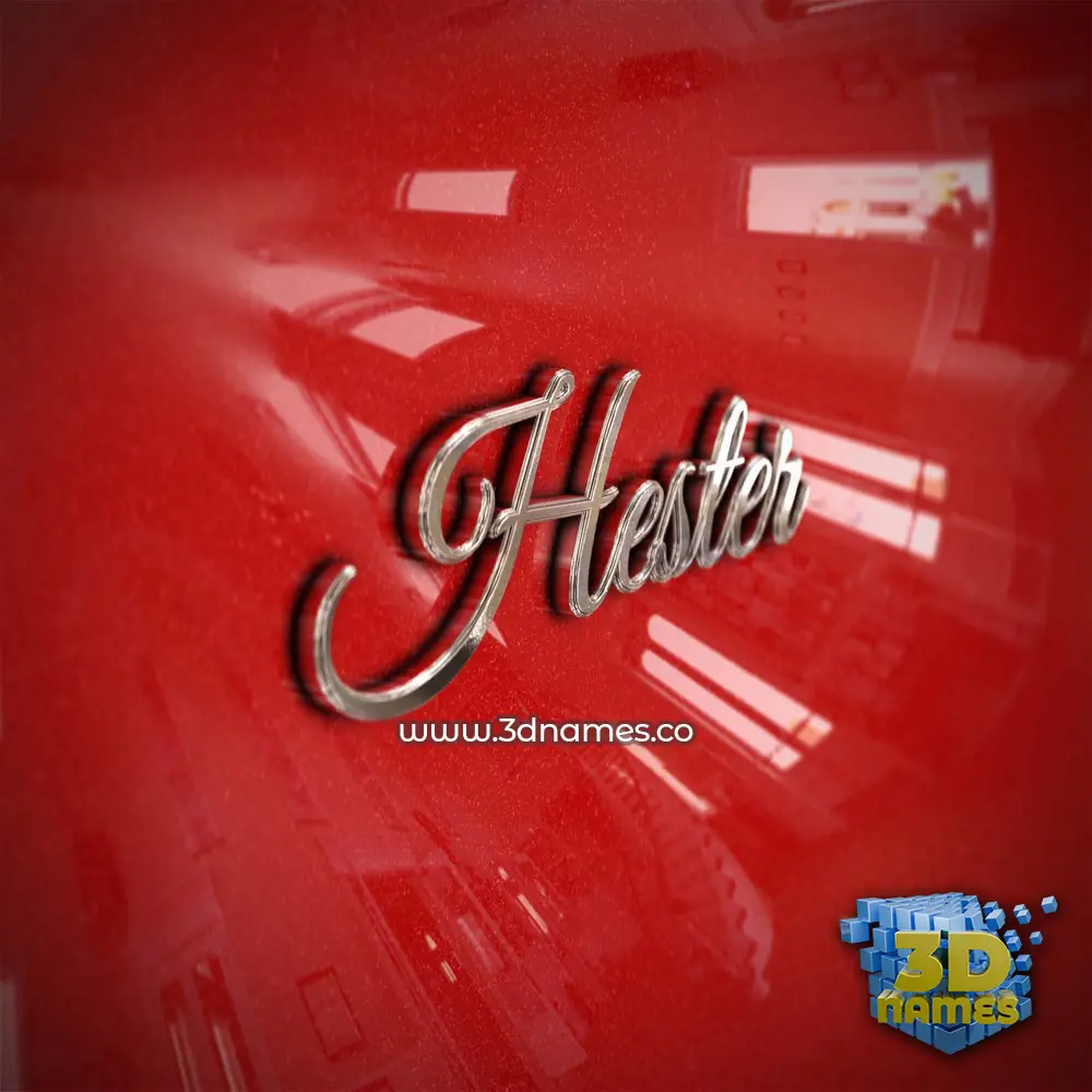 hester in Car Paint style - 3D name wallpaper