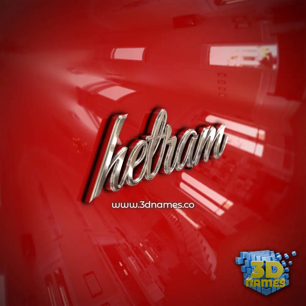 hetram in Car Paint style - 3D name wallpaper
