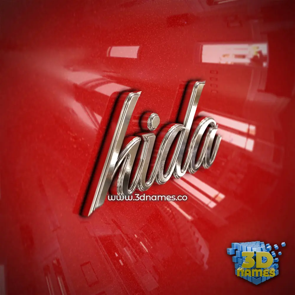 hida in Car Paint style - 3D name wallpaper