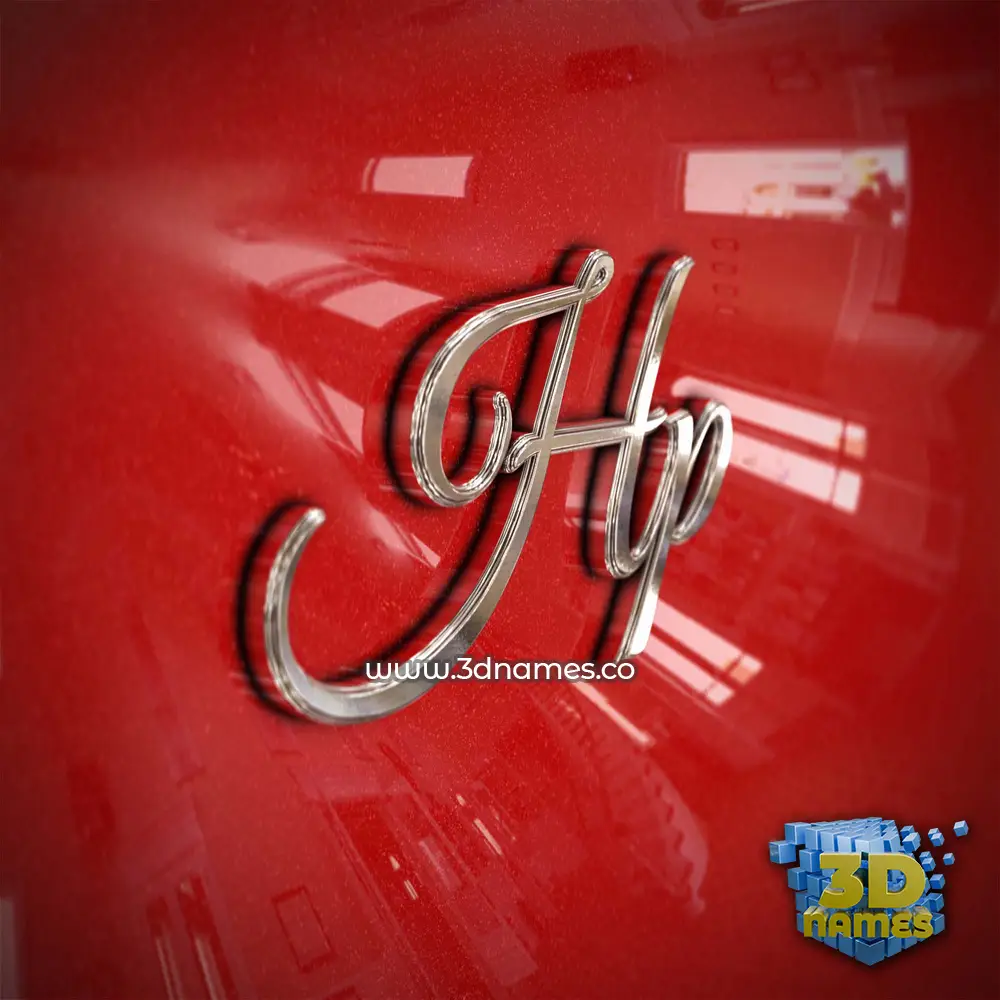 hp in Car Paint style - 3D name wallpaper