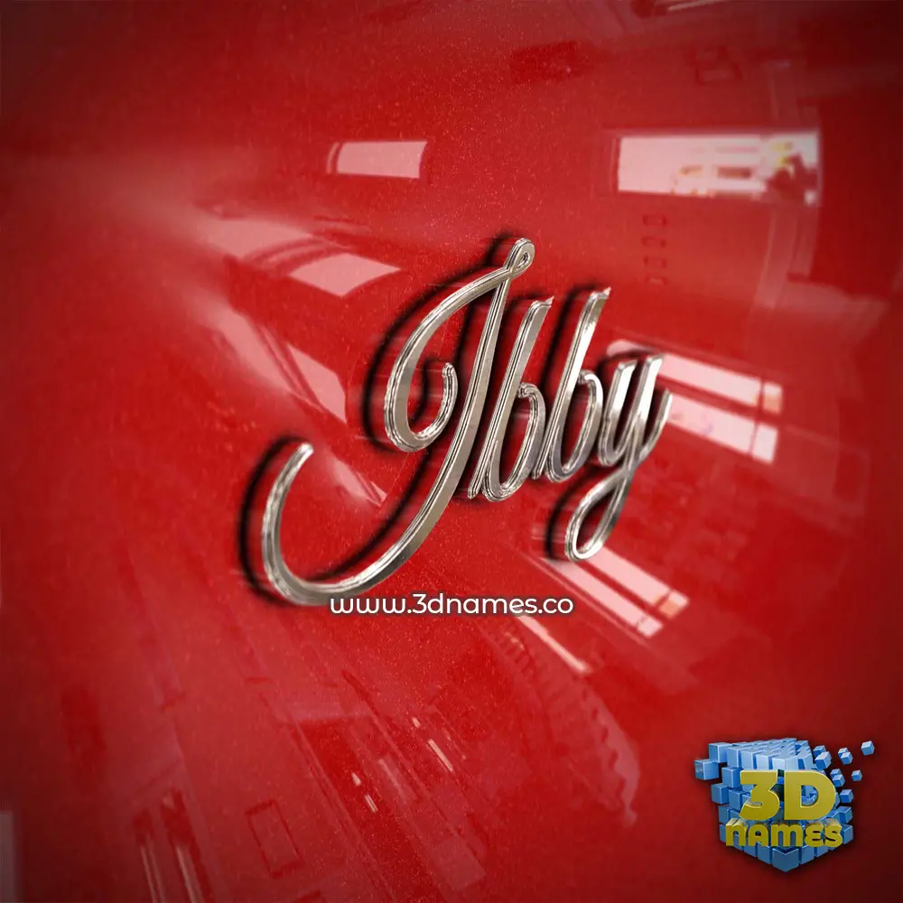 ibby in Car Paint style - 3D name wallpaper