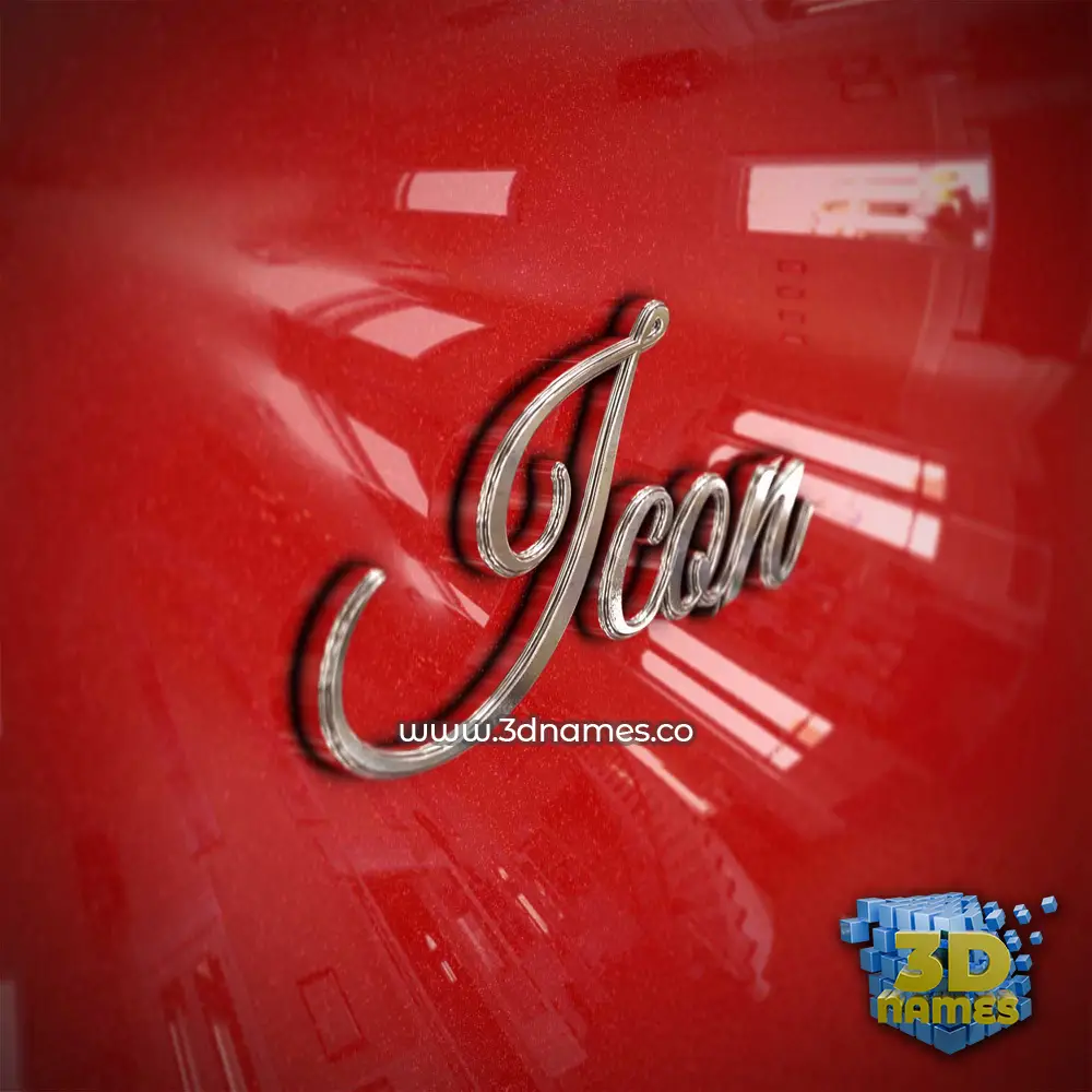 icon in Car Paint style - 3D name wallpaper