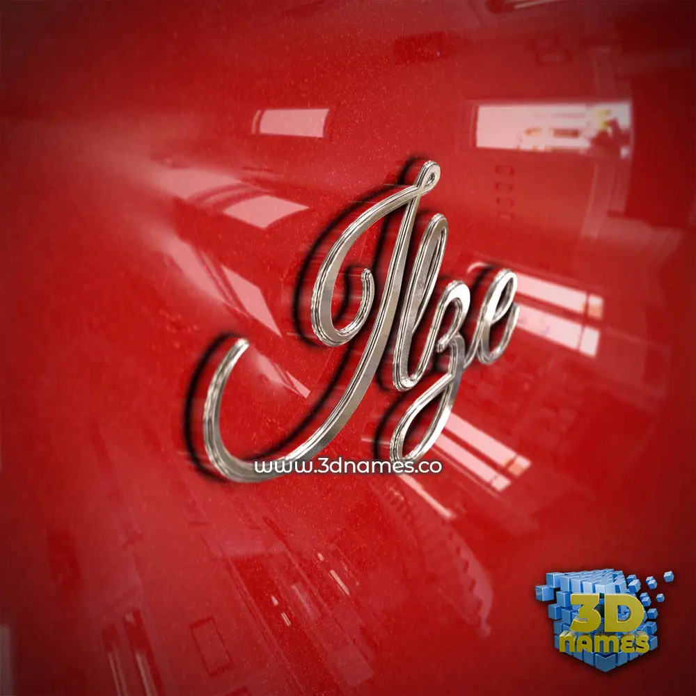 ilze in Car Paint style - 3D name wallpaper