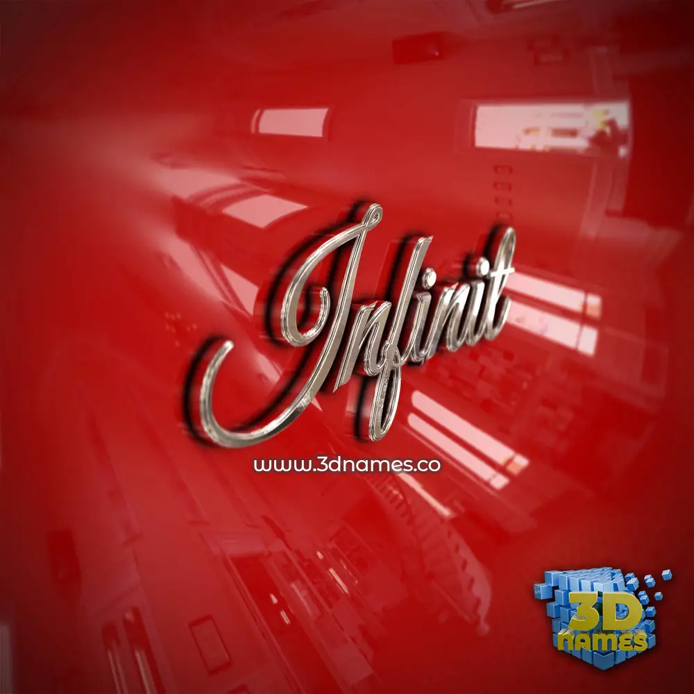 infinit in Car Paint style - 3D name wallpaper