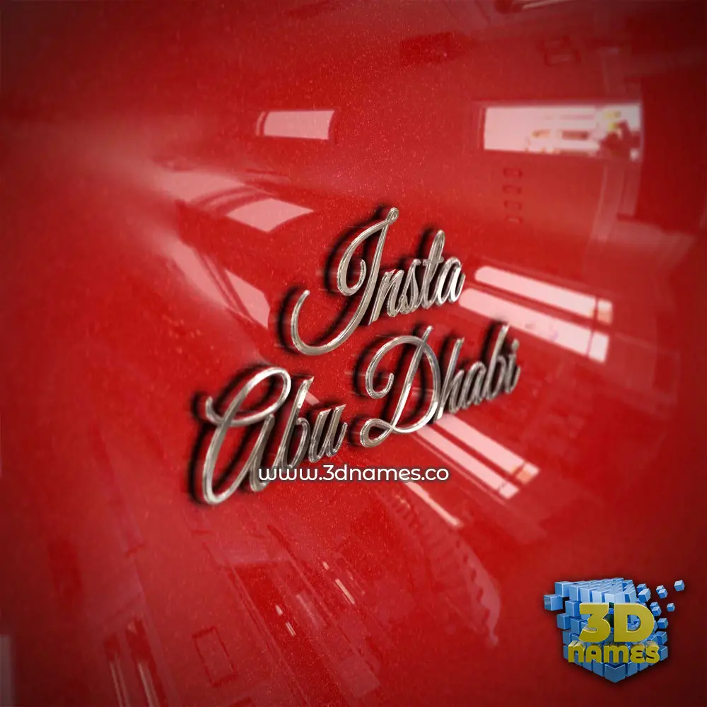 insta abu dhabi in Car Paint style - 3D name wallpaper