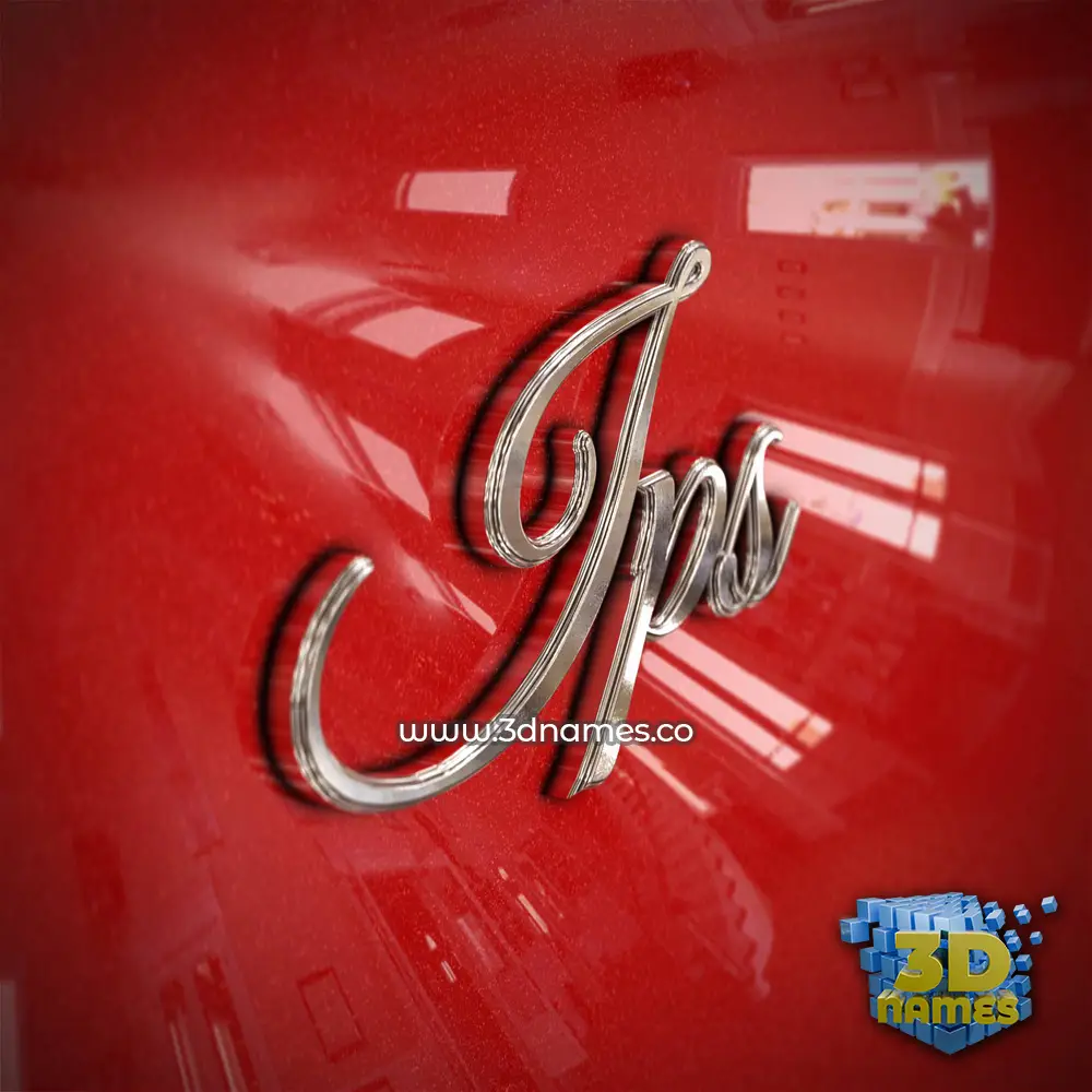 ips in Car Paint style - 3D name wallpaper
