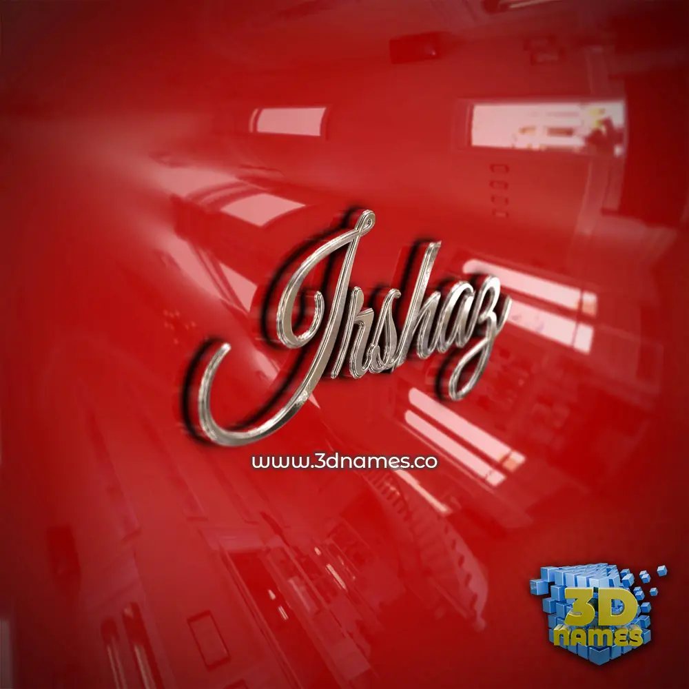 irshaz in Car Paint style - 3D name wallpaper