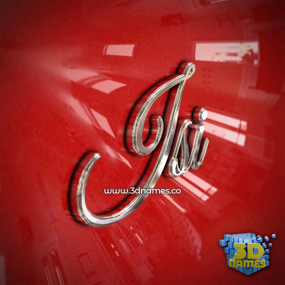 isi in Car Paint style - 3D name wallpaper