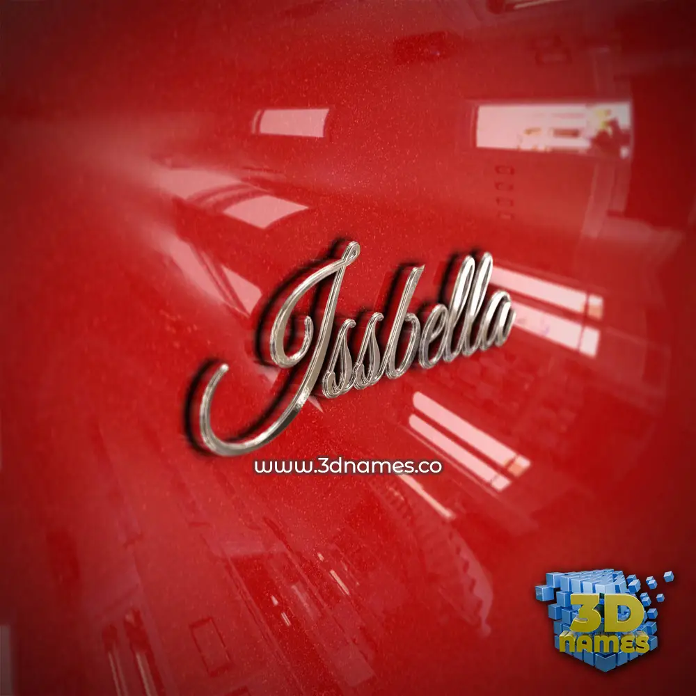 issbella in Car Paint style - 3D name wallpaper
