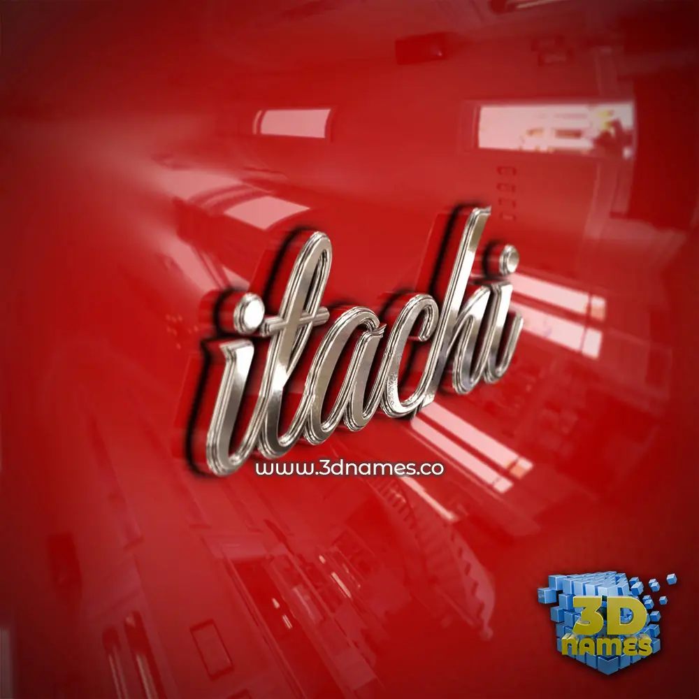 itachi in Car Paint style - 3D name wallpaper