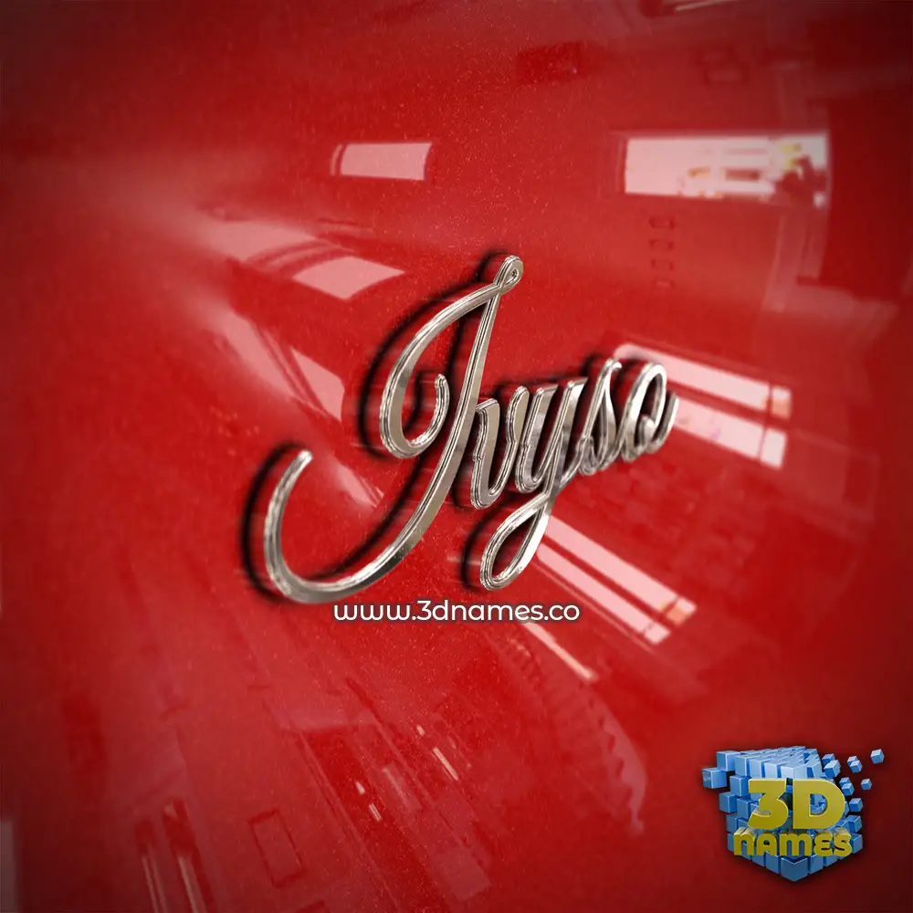 ivyso in Car Paint style - 3D name wallpaper