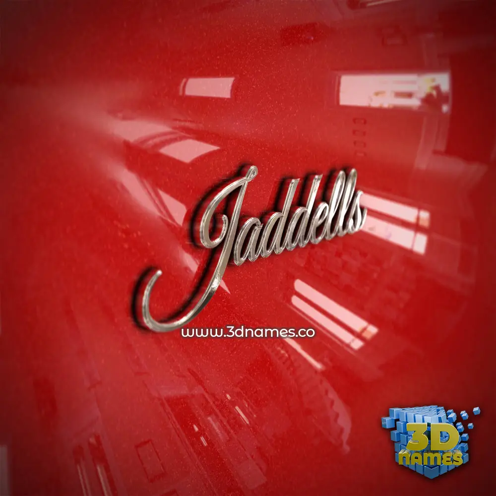 jaddells in Car Paint style - 3D name wallpaper