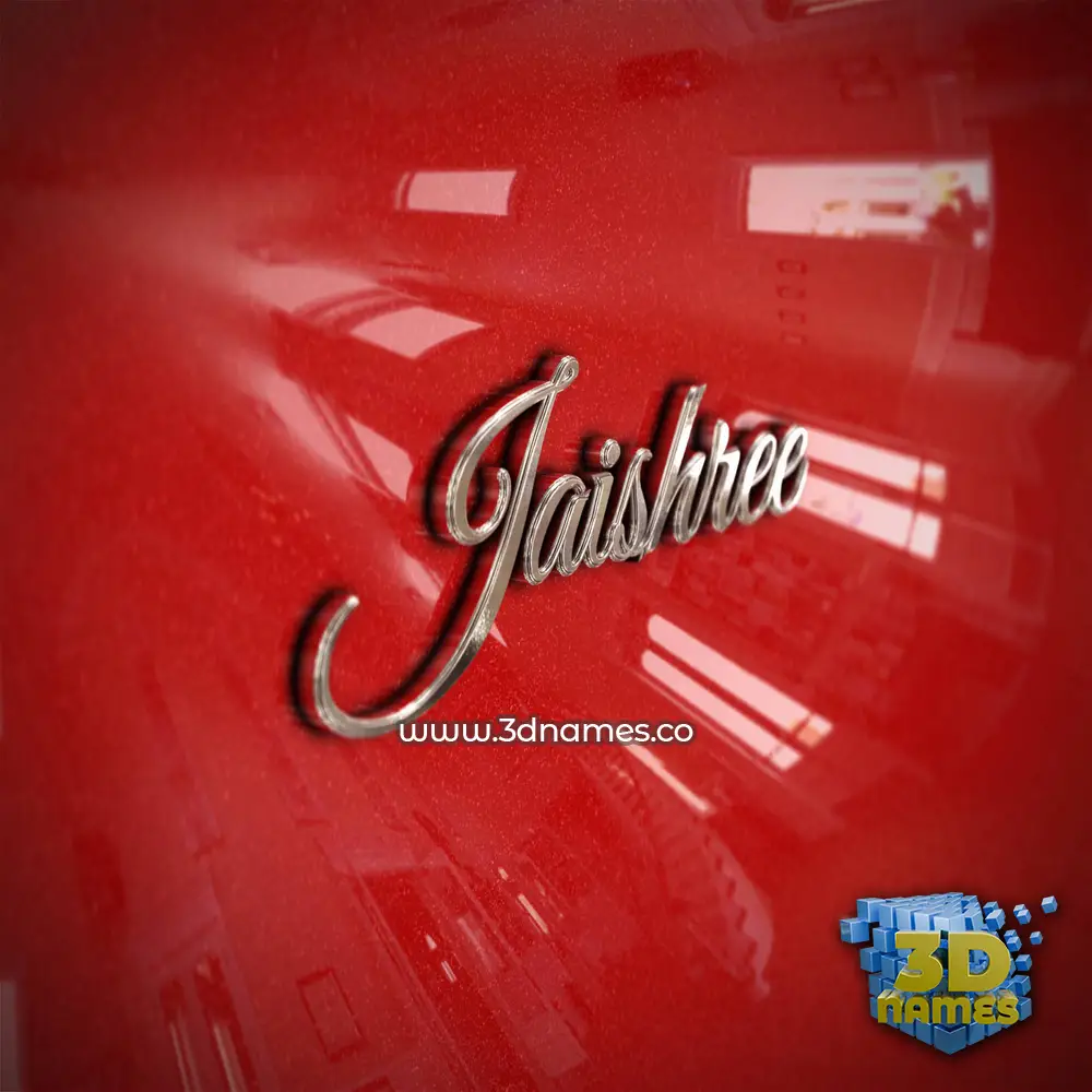 jaishree in Car Paint style - 3D name wallpaper