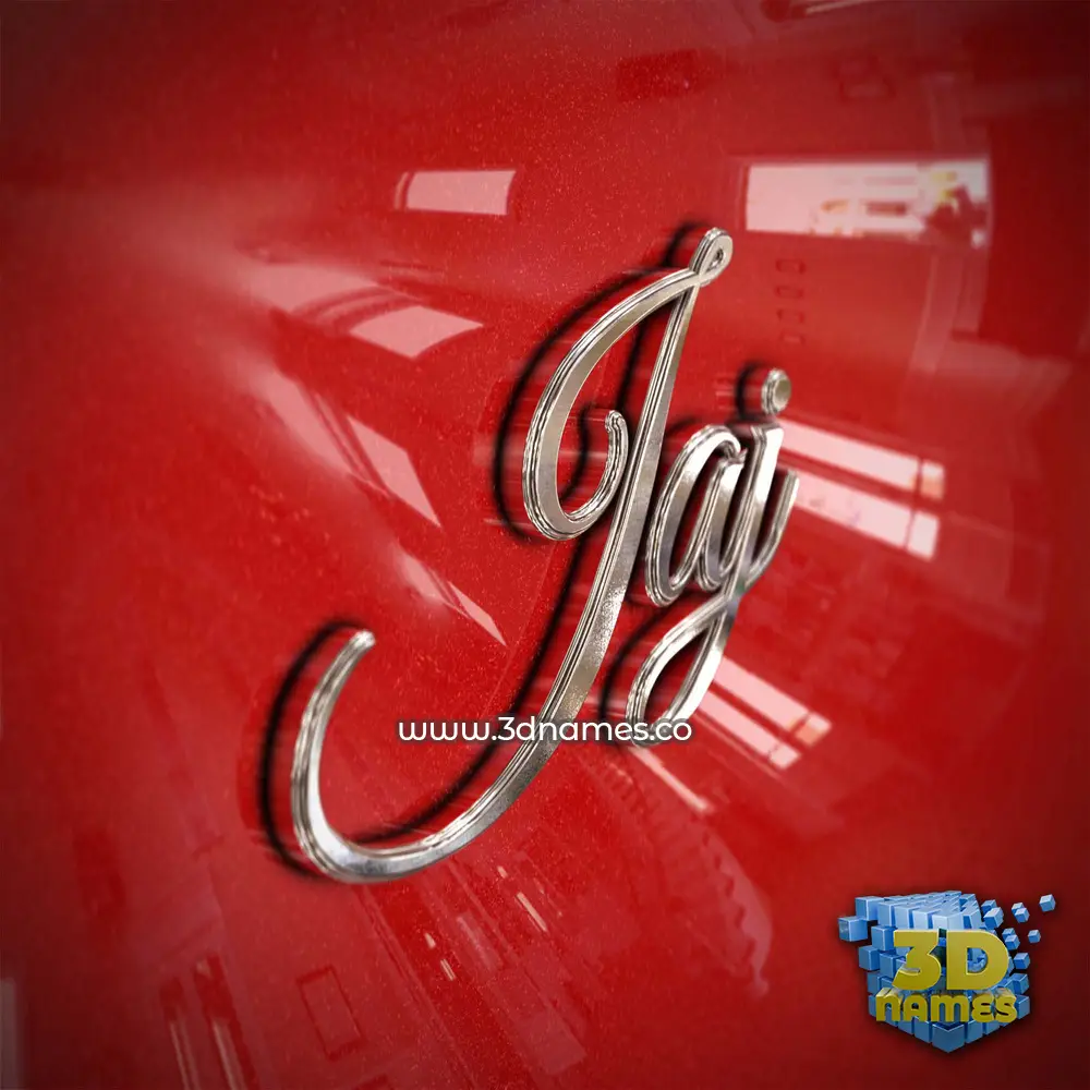 jaj in Car Paint style - 3D name wallpaper