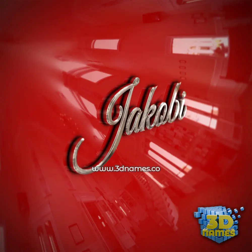 jakobi in Car Paint style - 3D name wallpaper