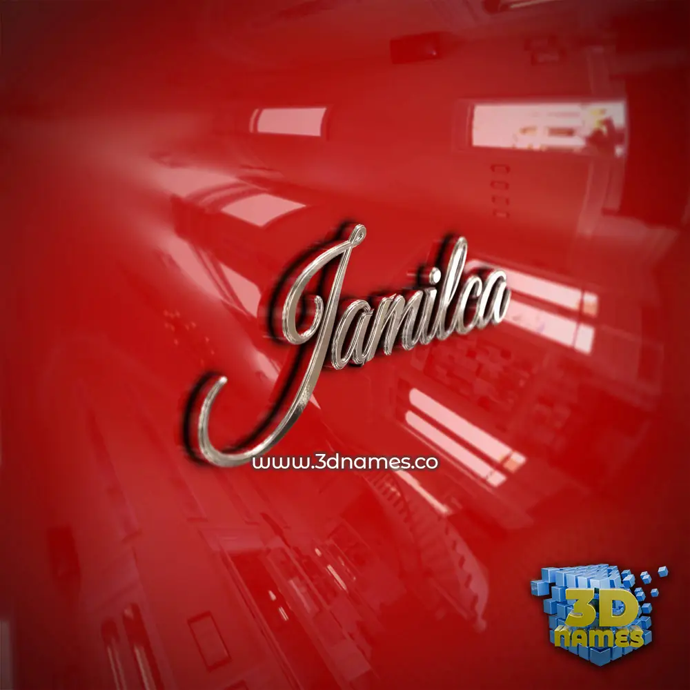 jamilca in Car Paint style - 3D name wallpaper
