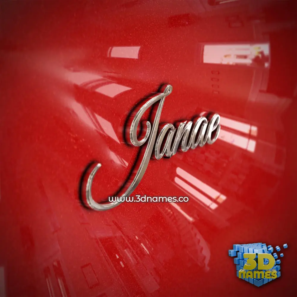 janae in Car Paint style - 3D name wallpaper