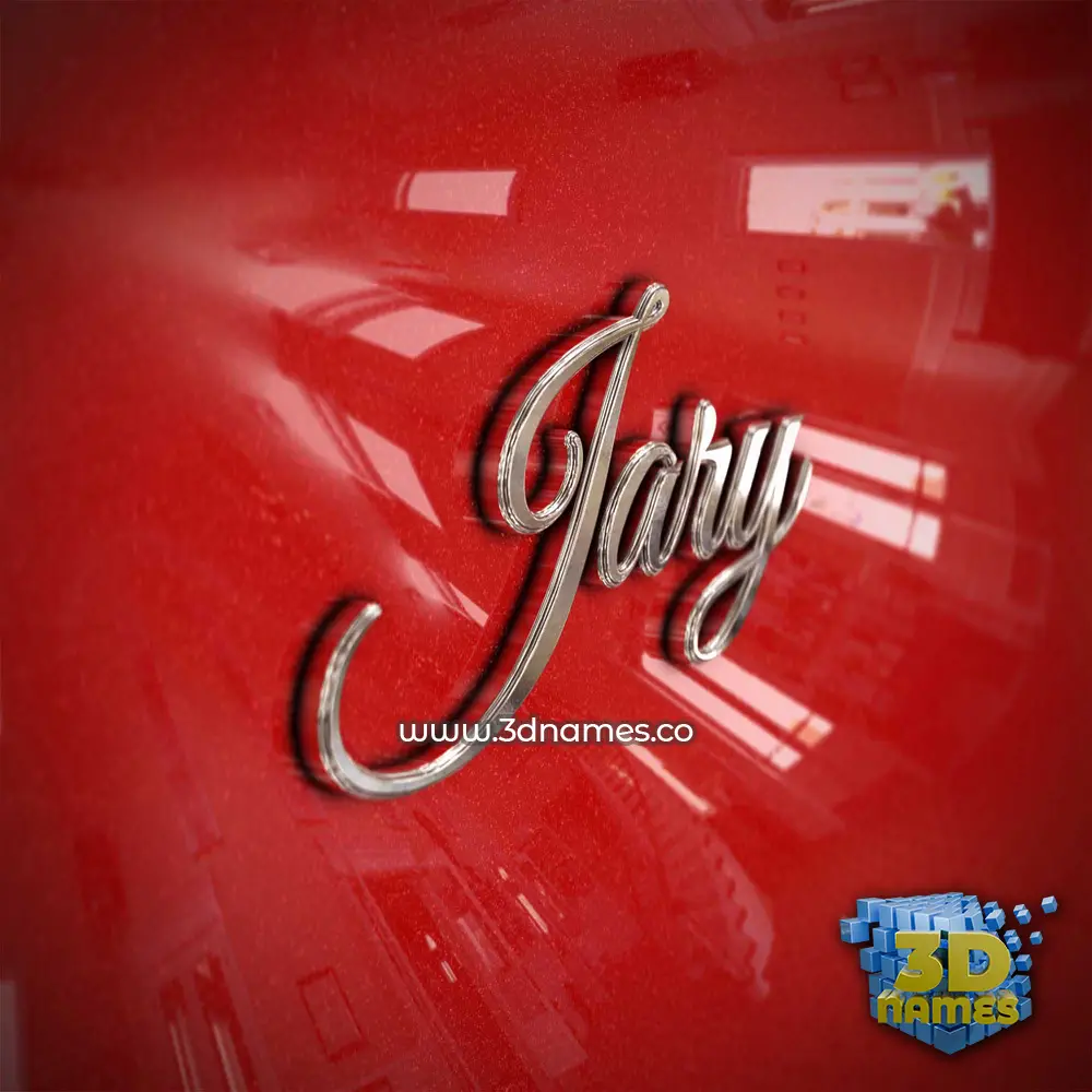 jary in Car Paint style - 3D name wallpaper