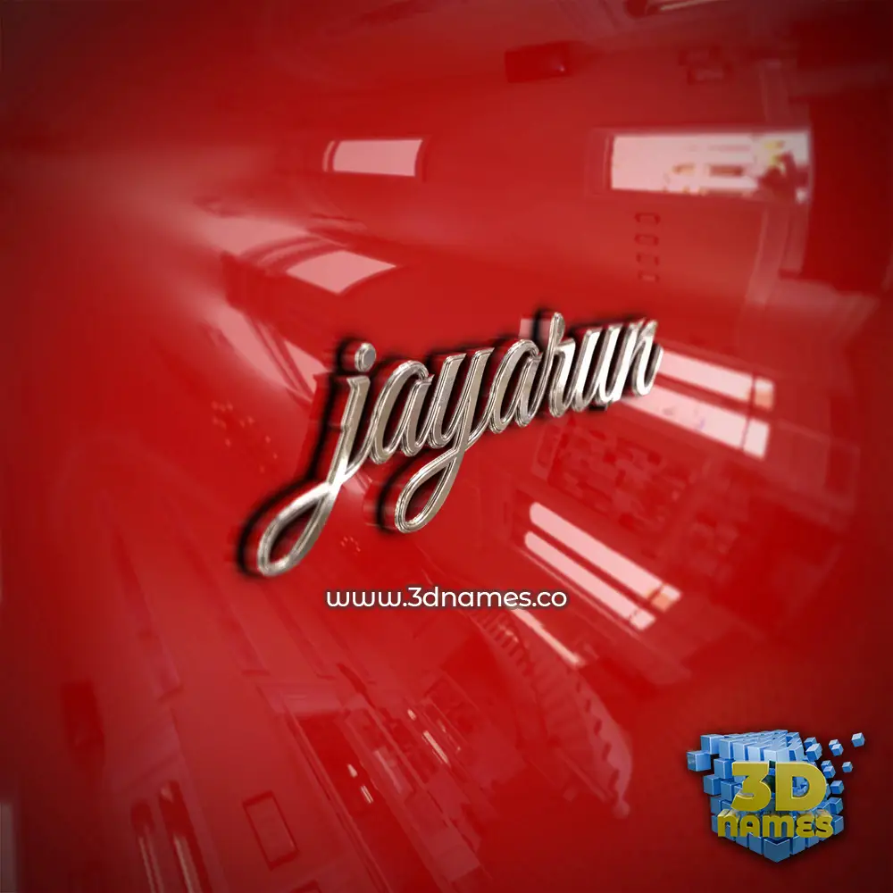 jayarun in Car Paint style - 3D name wallpaper