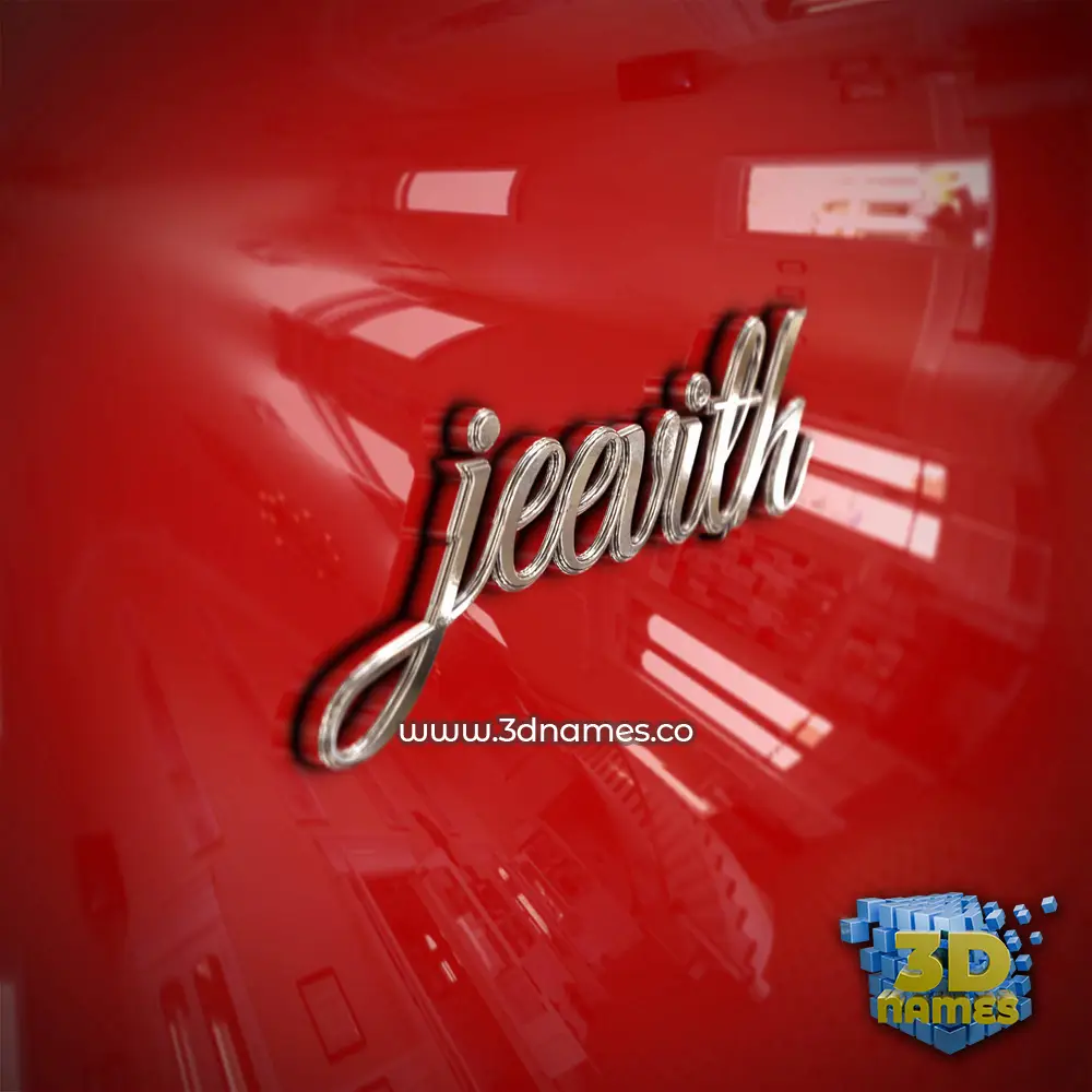 jeevith in Car Paint style - 3D name wallpaper