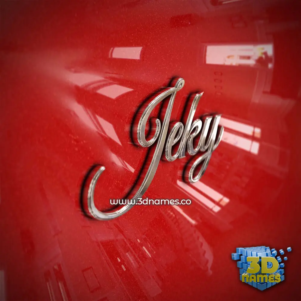 jeky in Car Paint style - 3D name wallpaper