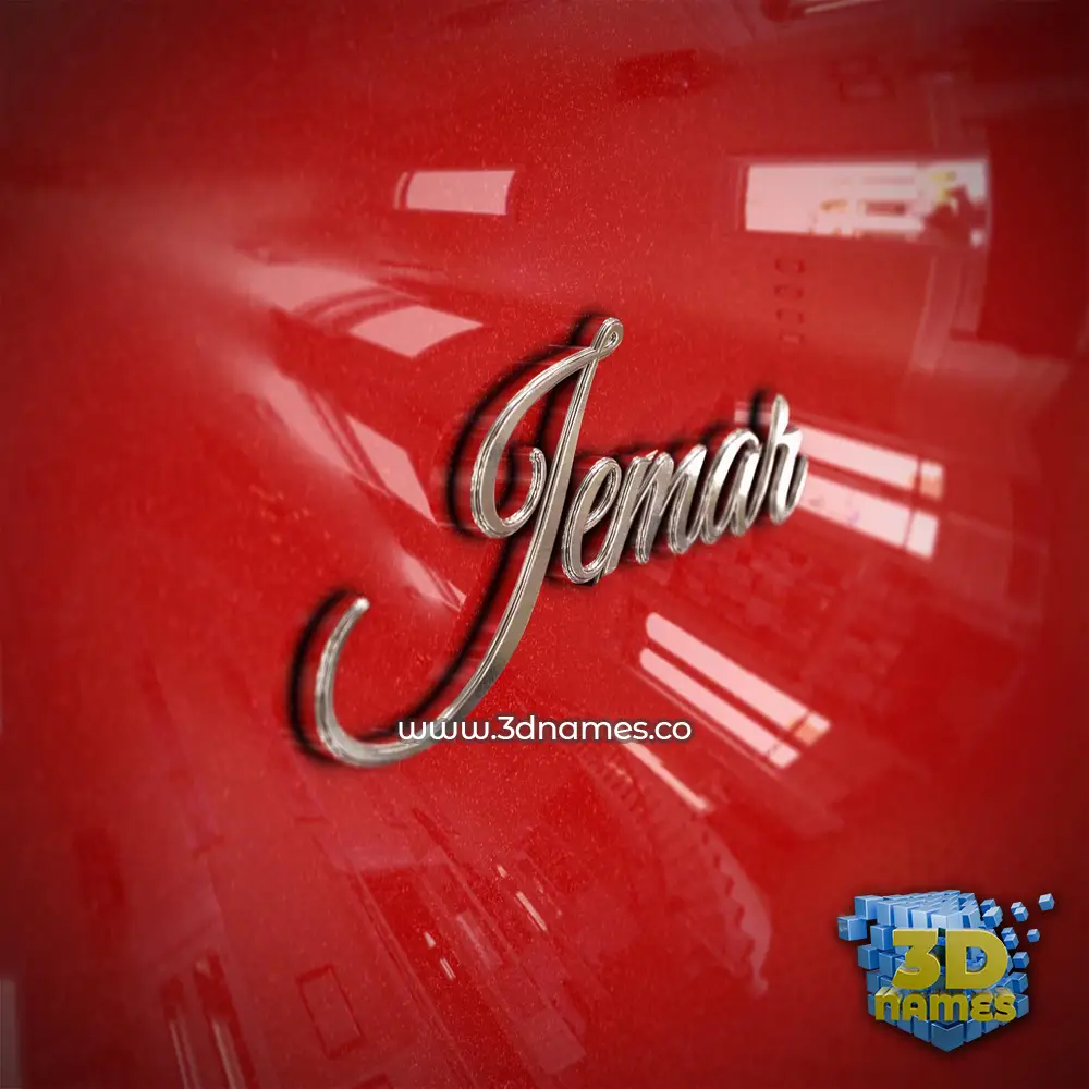 jemar in Car Paint style - 3D name wallpaper