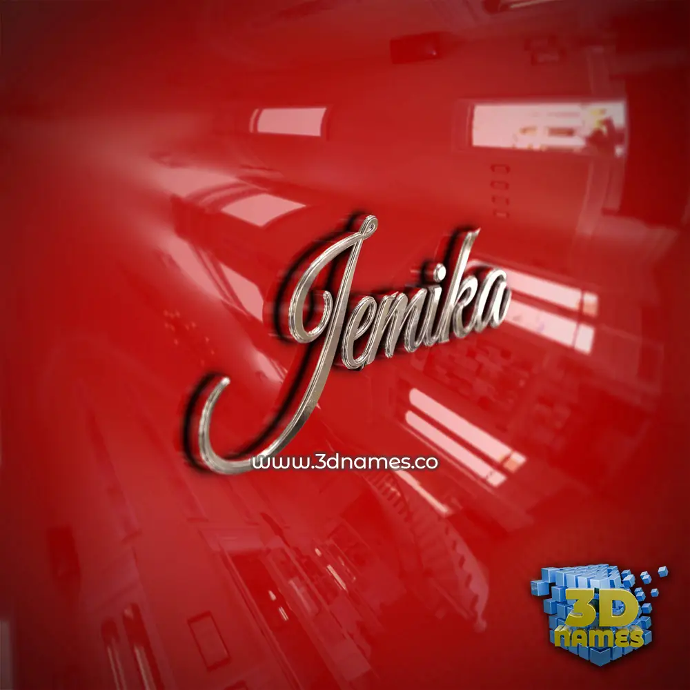 jemika in Car Paint style - 3D name wallpaper