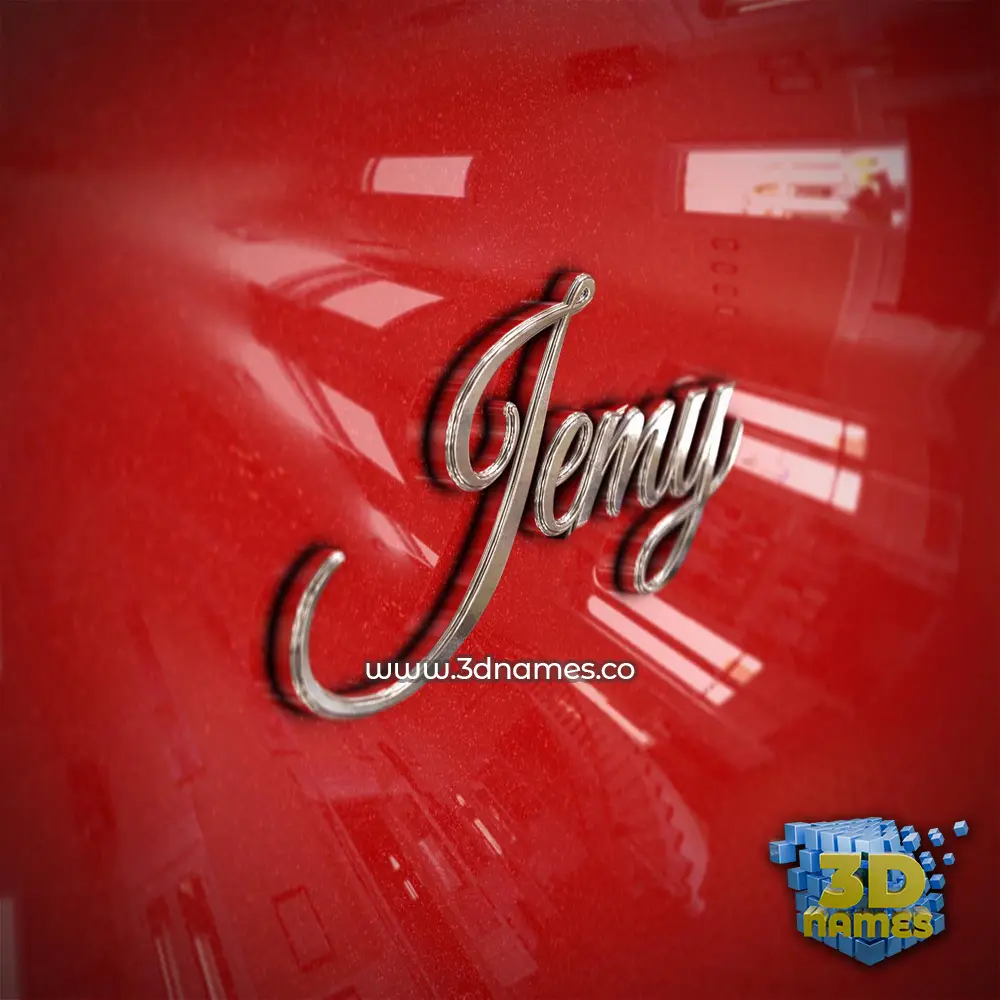 jemy in Car Paint style - 3D name wallpaper