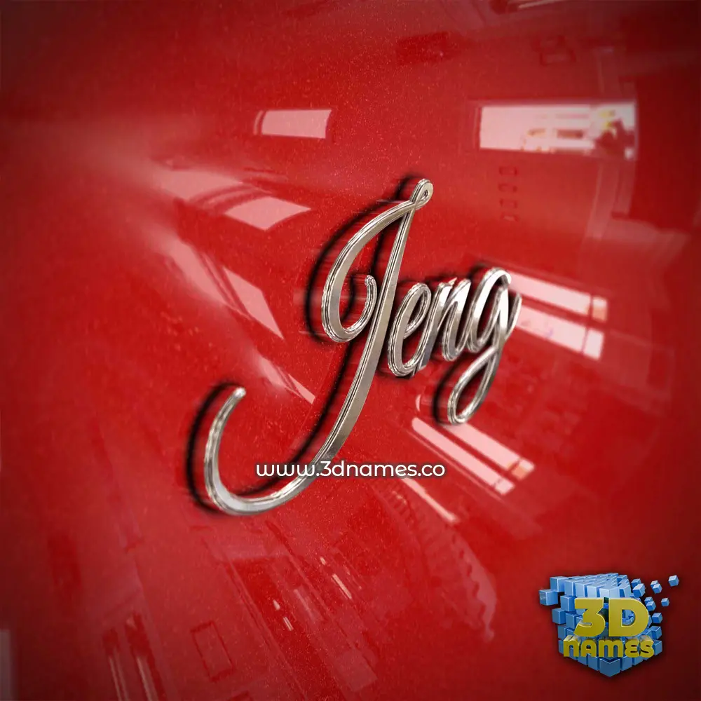 jeng in Car Paint style - 3D name wallpaper