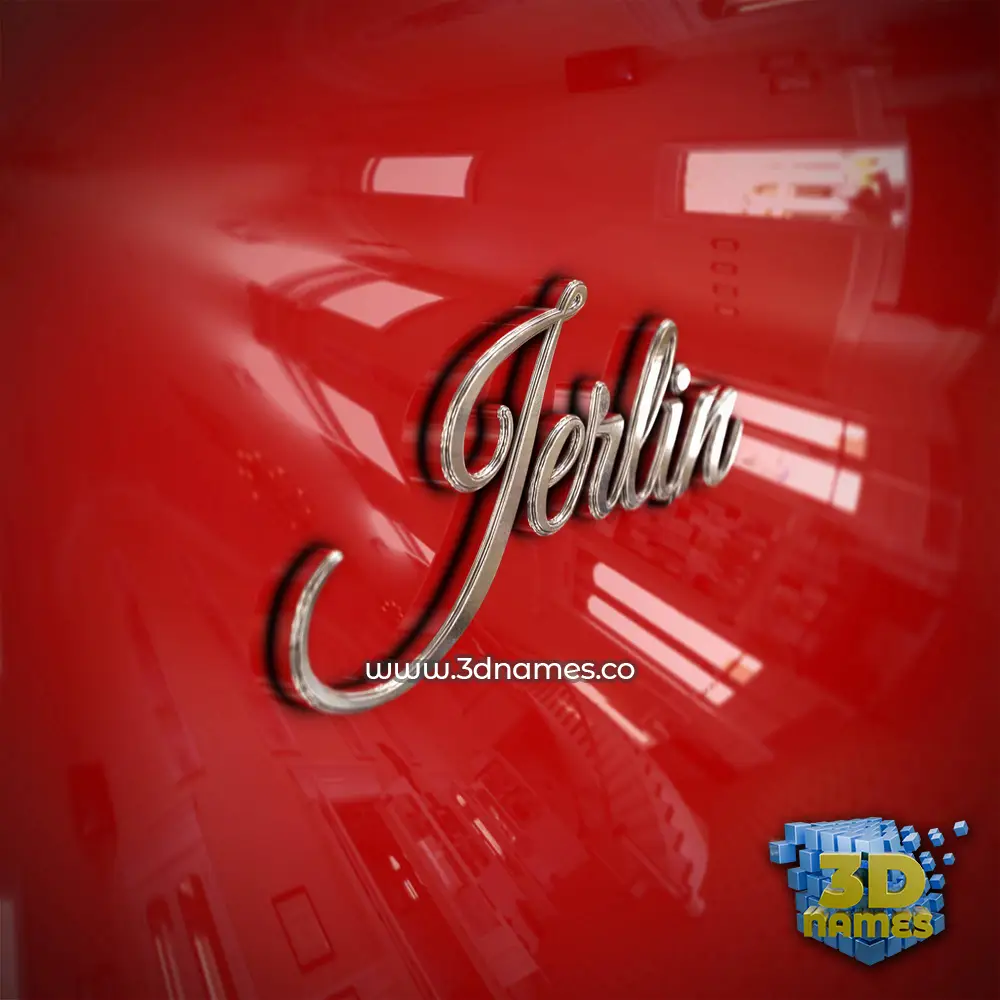 jerlin in Car Paint style - 3D name wallpaper