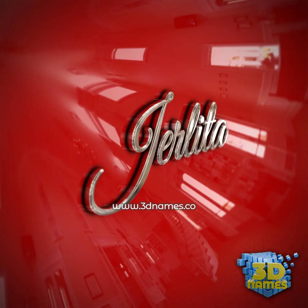 jerlita in Car Paint style - 3D name wallpaper