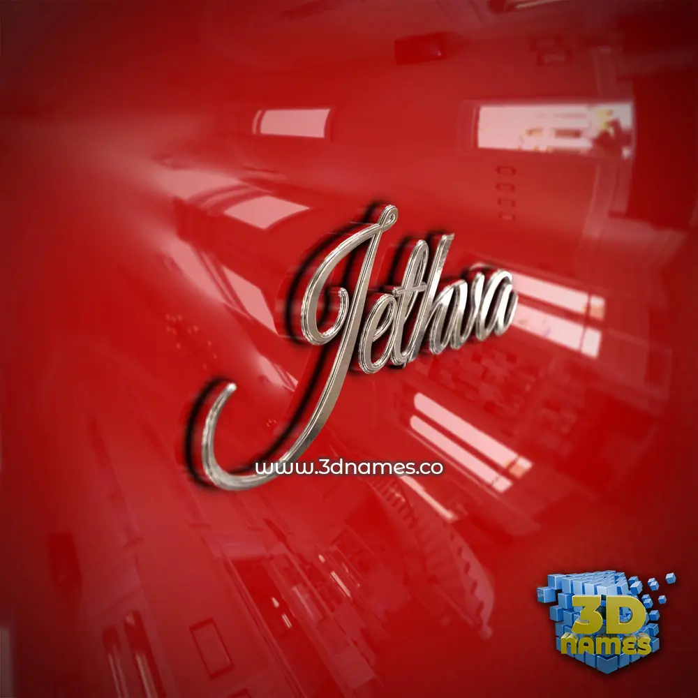 jethva in Car Paint style - 3D name wallpaper
