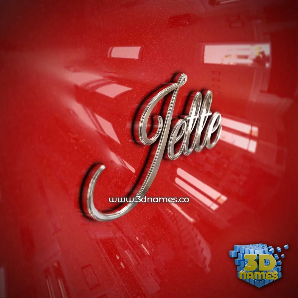 jette in Car Paint style - 3D name wallpaper