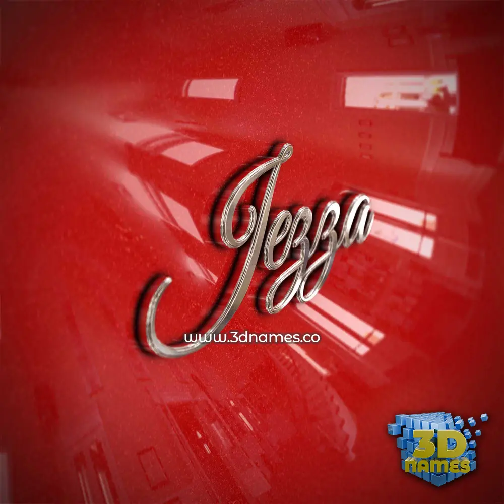 jezza in Car Paint style - 3D name wallpaper