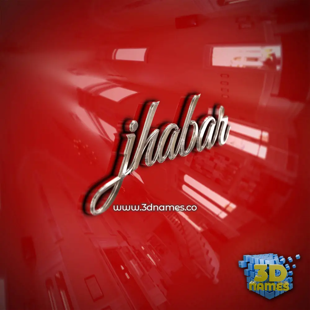jhabar in Car Paint style - 3D name wallpaper