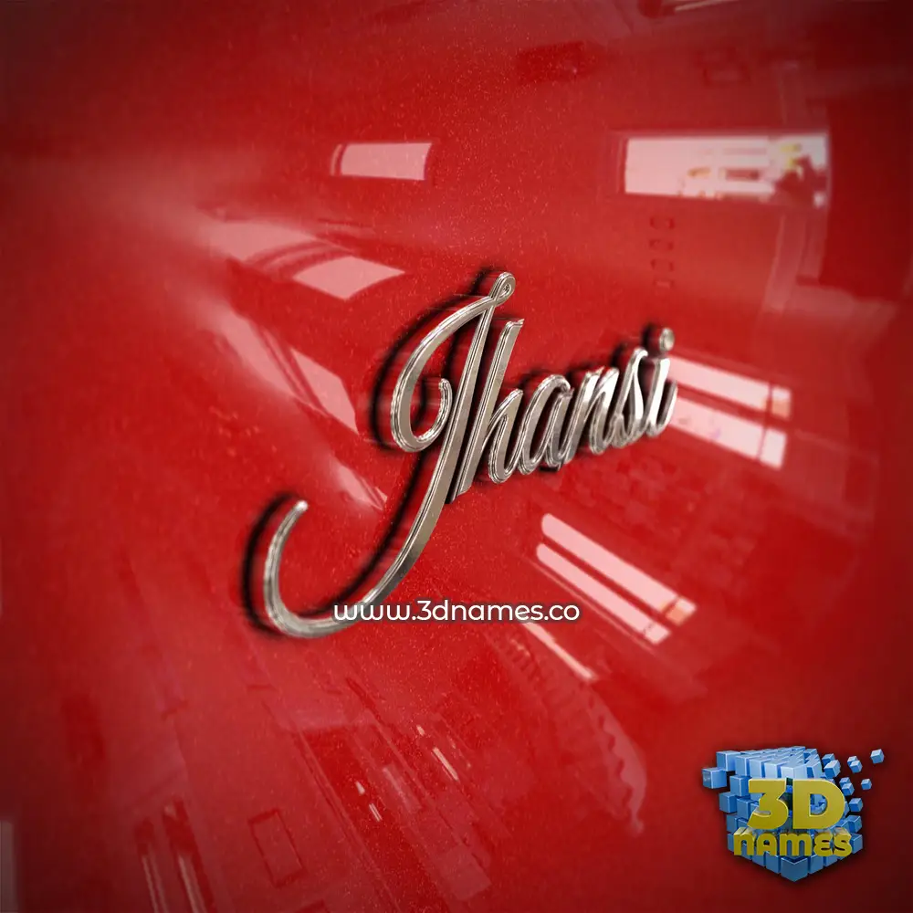 jhansi in Car Paint style - 3D name wallpaper