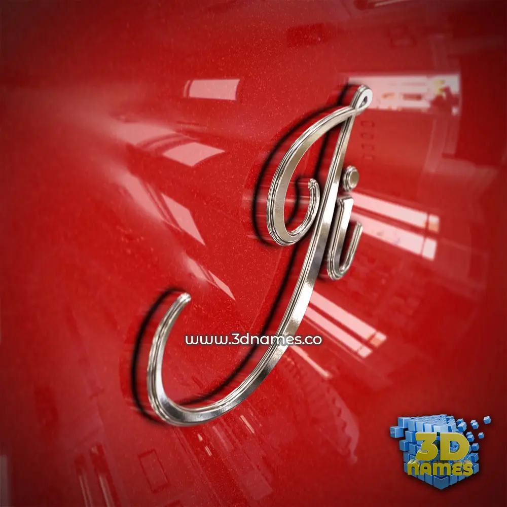 ji in Car Paint style - 3D name wallpaper