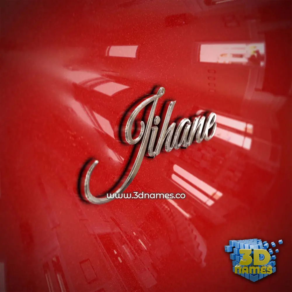 jihane in Car Paint style - 3D name wallpaper