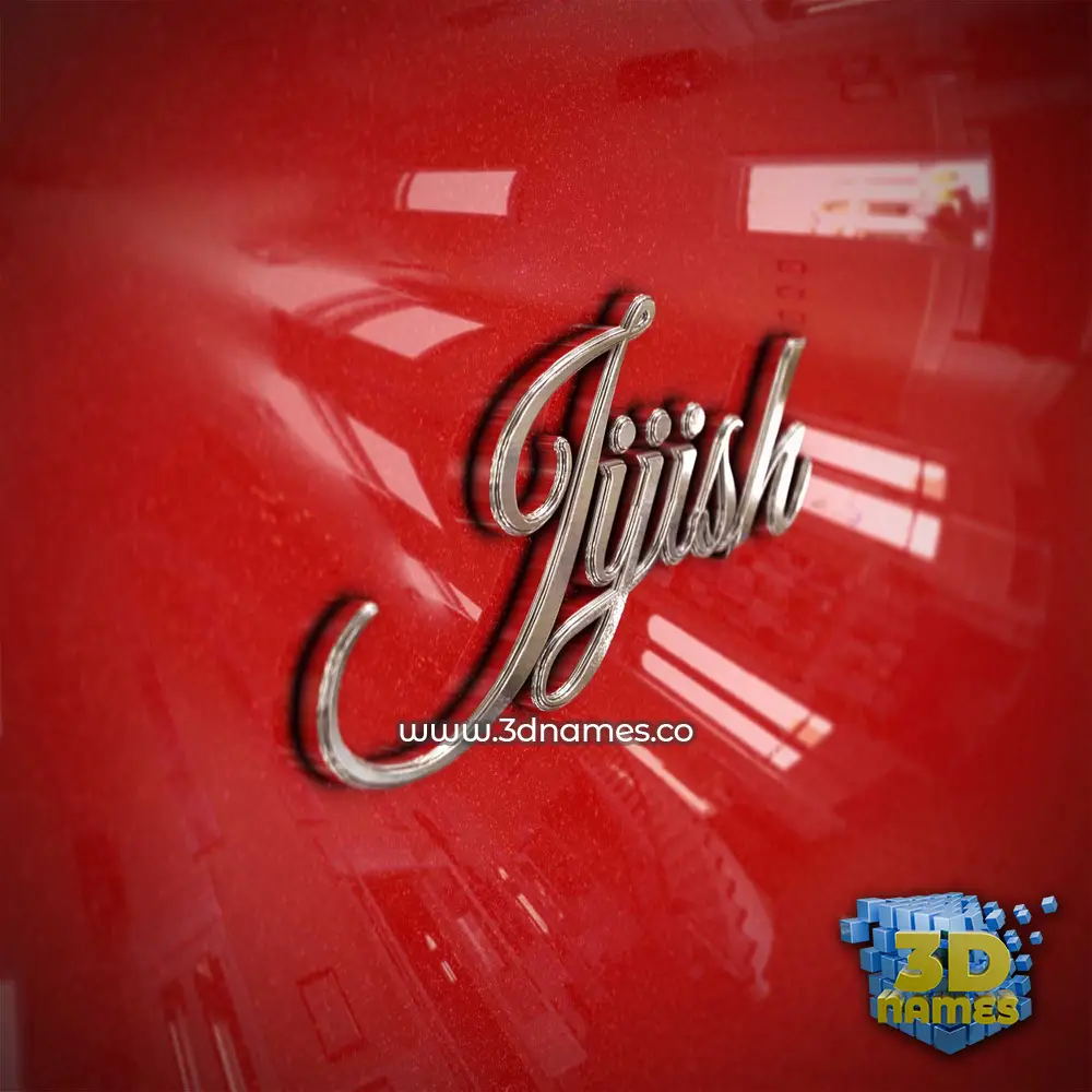 jijish in Car Paint style - 3D name wallpaper