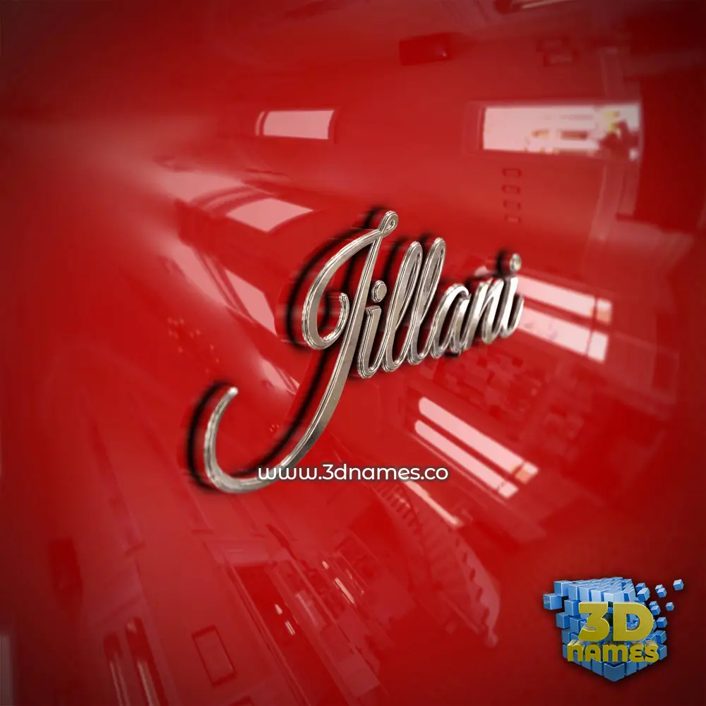 jillani in Car Paint style - 3D name wallpaper