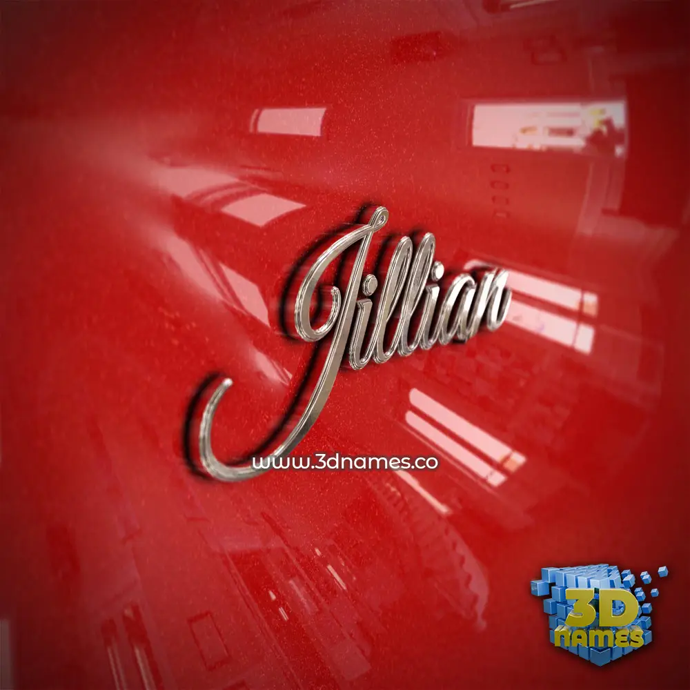 jillian in Car Paint style - 3D name wallpaper
