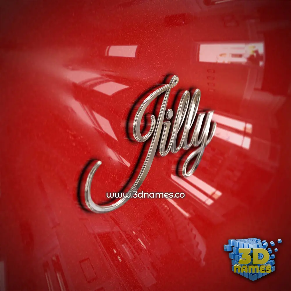 jilly in Car Paint style - 3D name wallpaper