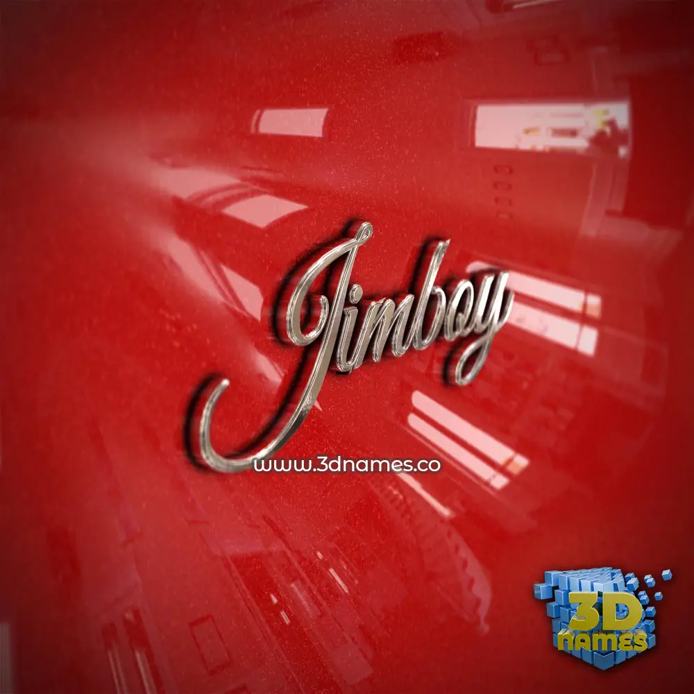 jimboy in Car Paint style - 3D name wallpaper