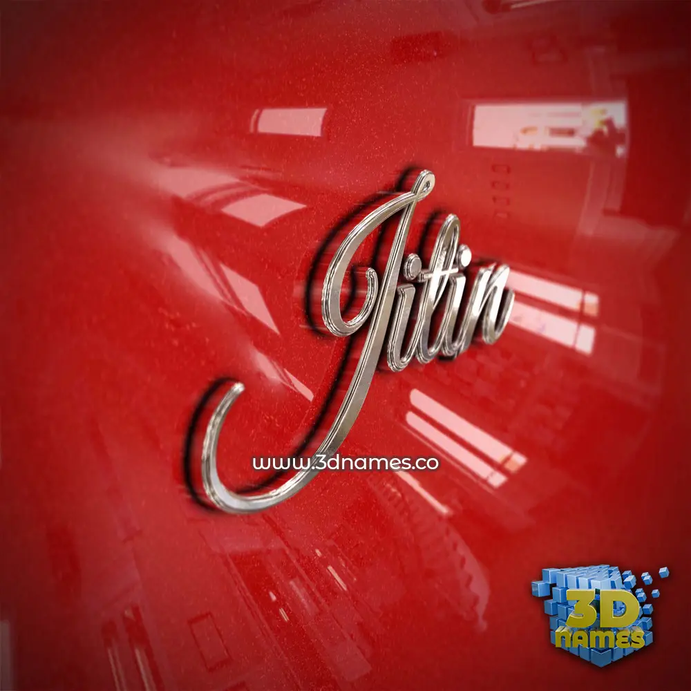 jitin in Car Paint style - 3D name wallpaper