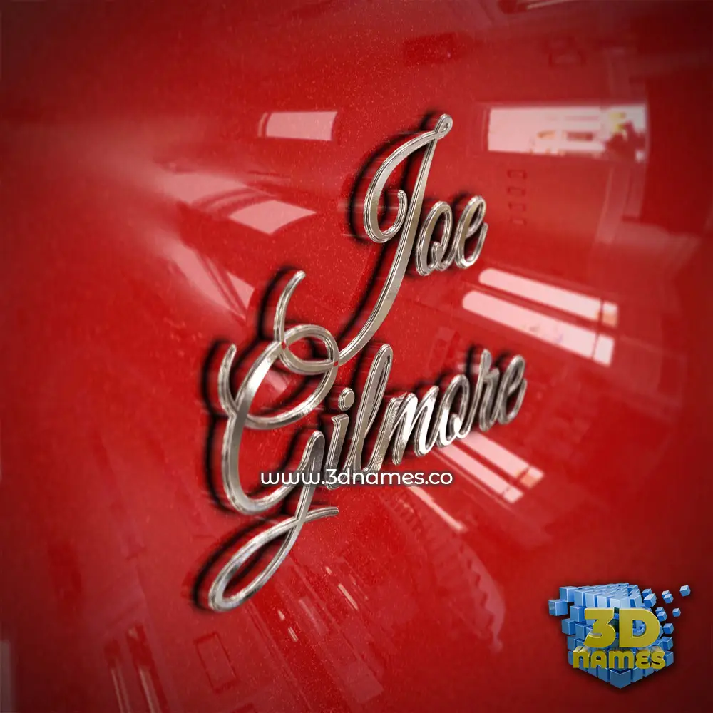 joe gilmore in Car Paint style - 3D name wallpaper
