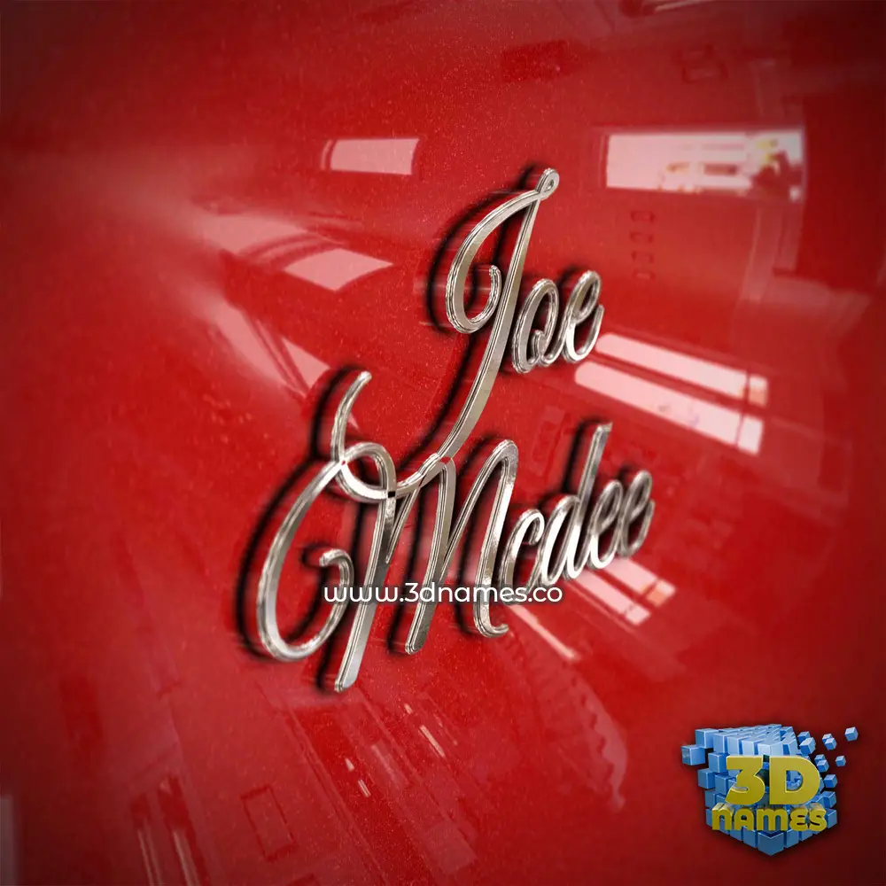 joe mcdee in Car Paint style - 3D name wallpaper